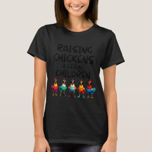 Boerderij Kippen Fokken Verwilderde Kinderen Kunst T-shirt