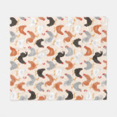 Boerderij kippen Patroon Fleece Deken (Voorkant (Horizontaal))