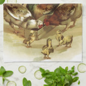  Boerderij kippen Theedoek (Gevouwen)