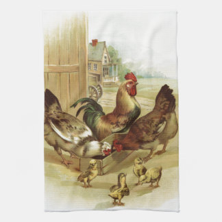 Boerderij kippen Theedoek