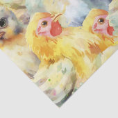 Boerderij Kippen Waterverf Tissuepapier (Detail)