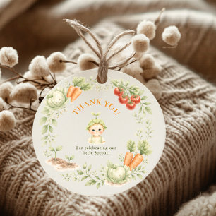 Boerderij Kleine Spruit Tuin Baby Shower Dank Je W Ronde Sticker