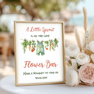 Boerderij Kleine Spruit Waskleine Baby Shower Bloe Poster