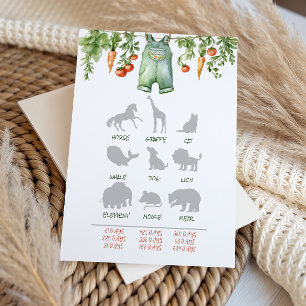 Boerderij Kleine Spruit Waskleine Baby Shower Spel Notitiekaartje