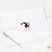 BOERDERIJ KOE Baby shower of Verjaardagsgunst Stic Ronde Sticker (Envelop)