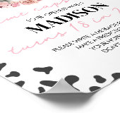 Boerderij Koe Birthday Time Capsule teken Poster (Hoek)