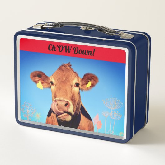 Boerderij Koe Lick Metal Lunch Box (Achterkant)