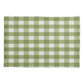 Boerderij Koe Pillow Hoesje Groene Buffalo Plaid Kussensloop (Achterkant)