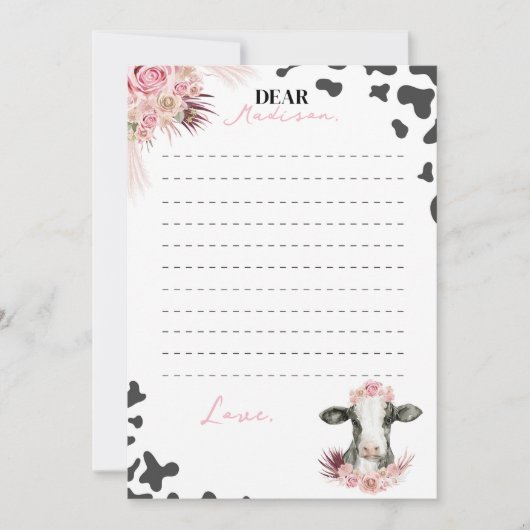 Boerderij Koe Tijd Capsule Nota Kaart (Voorkant)