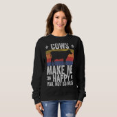 Boerderij Koeien maken me blij dat je niet zo veel Trui (Voorkant volledig)