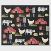 Boerderij land cadeaupapier (Vlak)