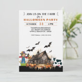Boerderij Land Halloween Party Kaart (Staand voorkant)