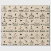 Boerderij Land Kerstmis Custom Cadeaupapier (Vlak)