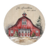 Boerderij Land Kerstmis Custom Snijplank (Voorkant)