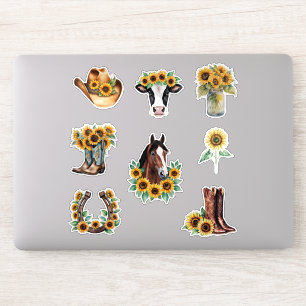 Boerderij Land Zonnebloem Collectie Sticker