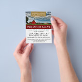 Boerderij Landschap, boer en slager Adverteren Flyer (Hand)