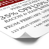 Boerderij Landschap, boer en slager Adverteren Poster (Hoek)