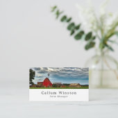 Boerderij Landschap, boer en slager Visitekaartje (Staand voorkant)