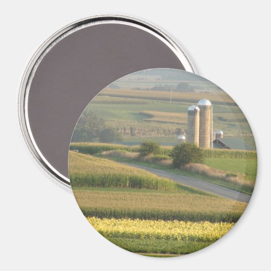 Boerderij Landschap Platteville Wisconsin Magnet Magneet (Voorkant / Achterkant)