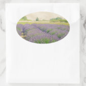 Boerderij lavender - Verstoord Ovale Sticker (Tas)