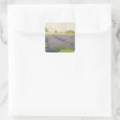Boerderij lavender - Verstoord Vierkante Sticker (Tas)