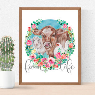 Boerderij Levenscitaten Familie Boerderij Kippen K Poster