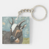 Boerderij Levensgrijze geit Sleutelhanger (Achterkant)