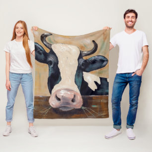 Boerderij Life - Gunther the Cow Fleece Deken