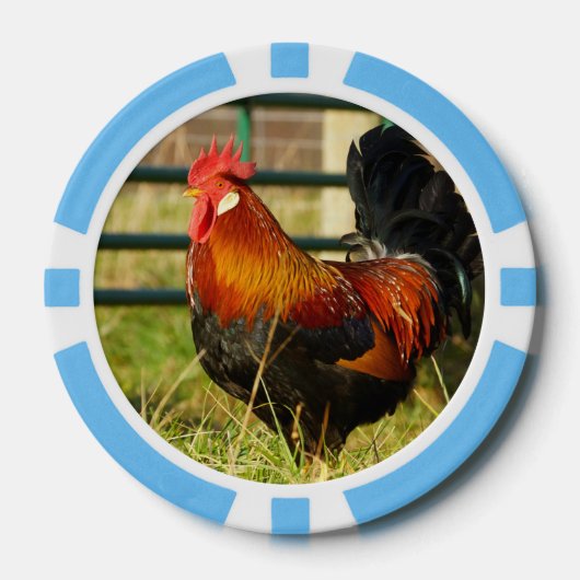 Boerderij Life Rooster $1 Poker Chip (Voorkant)