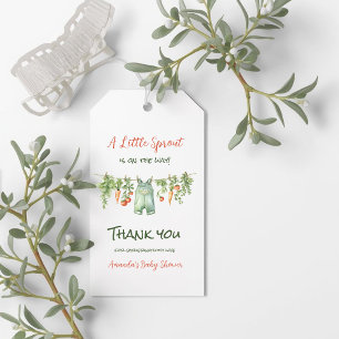 Boerderij Little Sprout Waslijn Baby Shower Cadeaulabel