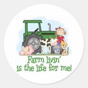 Boerderij Livin' (Girl) Ronde Sticker