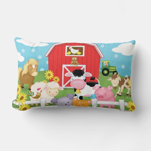 Boerderij Lumbar Pillow Kussen (Voorkant)