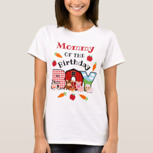 Boerderij Mam van de Birthday Boy Barnyard T-shirt