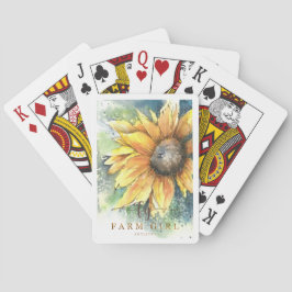Boerderij Meisje Artistry Zonnebloem Speelkaarten