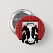 Boerderij Melkpoeder Koe - Aangepaste Button (Voorkant /achterkant)