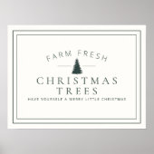 Boerderij met kerstbomen Poster (Voorkant)