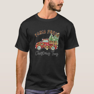 Boerderij met kerstbomen, vers grappigheden t-shirt