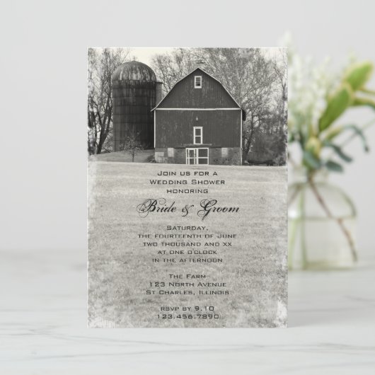 Boerderij met landschuur kaart (Staand voorkant)