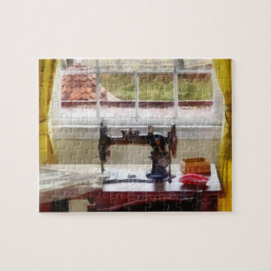 Boerderij met naaimachine legpuzzel
