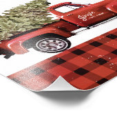  Boerderij met rode kerstbomen - Muur en kunst Foto Afdruk (Hoek)