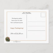  Boerderij met Thanksgiving Turkije Briefkaart (Achterkant)