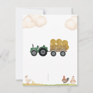 Boerderij Modern Kleurrijk Baby shower of Kids Ver Feestdagenkaart