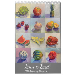 Boerderij naar de agenda van Easel voor 2023 Kalender