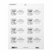 Boerderij naar tafel kip ei karton etiket (Full Sheet)