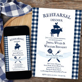  boerderij Navy Gingham repetitie diner Kaart