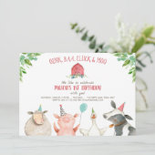 Boerderij Old MacDonald Barnyard Red Boy Animals P Kaart (Staand voorkant)