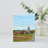 Boerderij over de weg briefkaart (Staand voorkant)