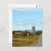 Boerderij over de weg briefkaart (Voorkant / Achterkant)