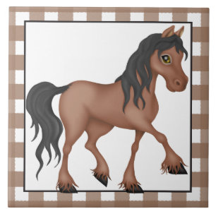 Boerderij Paard cartoon land tegel Tegeltje