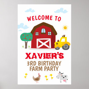 Boerderij party sign, Boerderij jarig welkomstbord Poster
